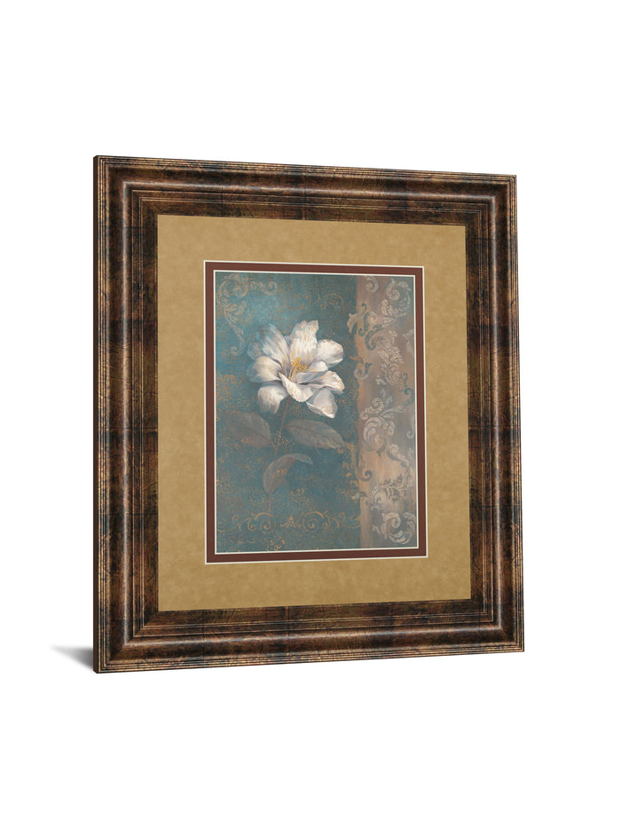 Floral Trans I By Vivian Flasch - Framed Print Wall Art - Light Brown