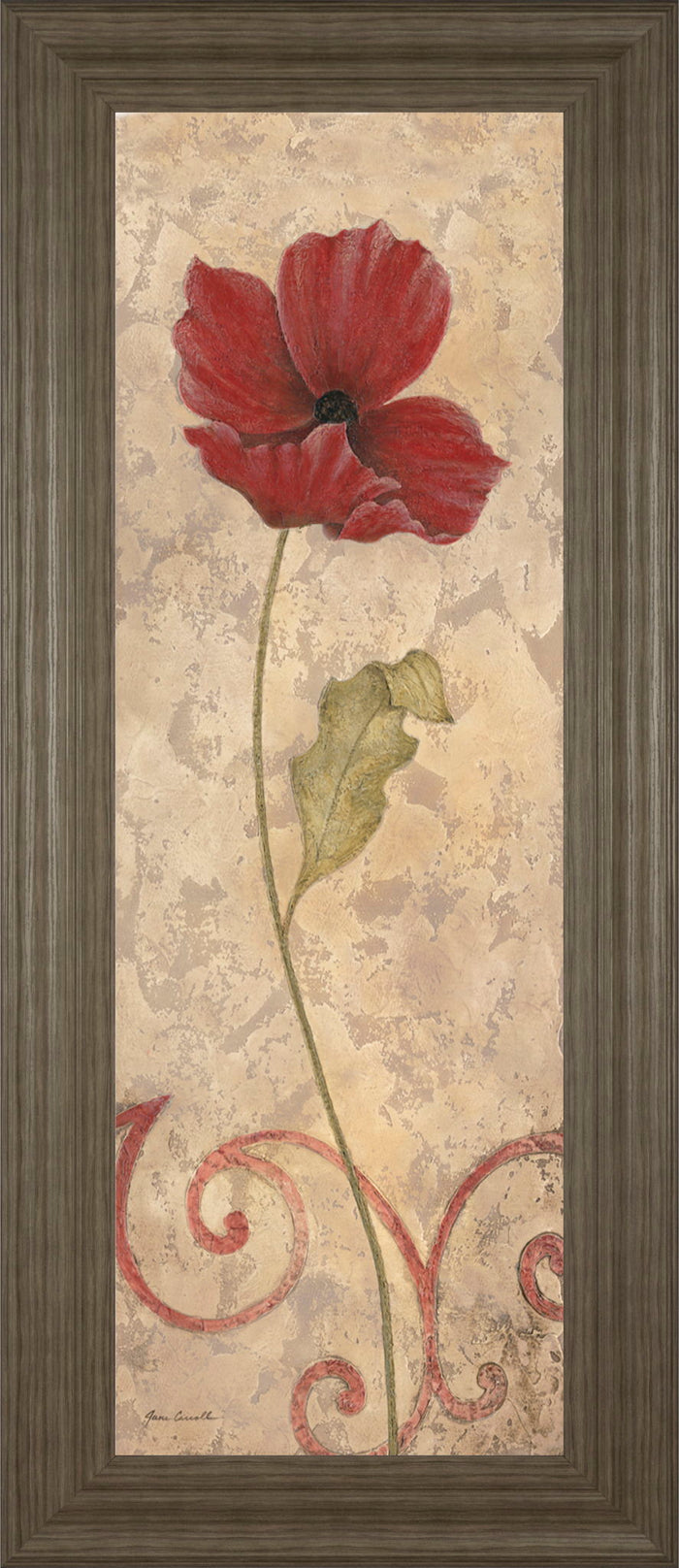 Flower II - Framed Print Wall Art - Beige