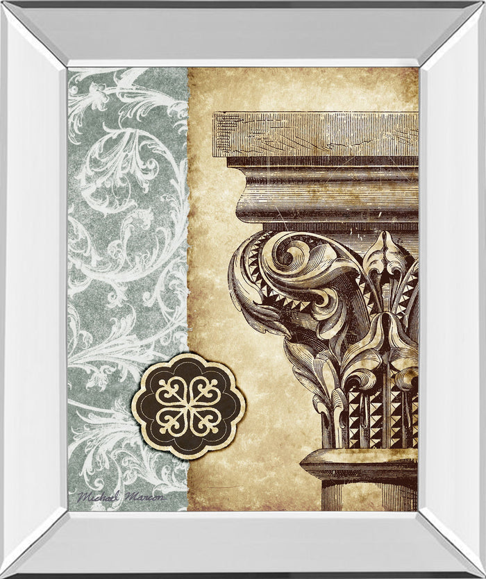 Fomanesque I By Michael Marcon - Mirror Framed Print Wall Art - Beige