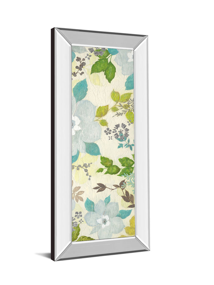 Fragrant Garden Il By Tava Studios - Mirror Framed Print Wall Art - Beige