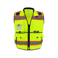 FrogWear HV Ultra-Rugged High-Visibility Premium Surveyors Safety Vest - GLO-096