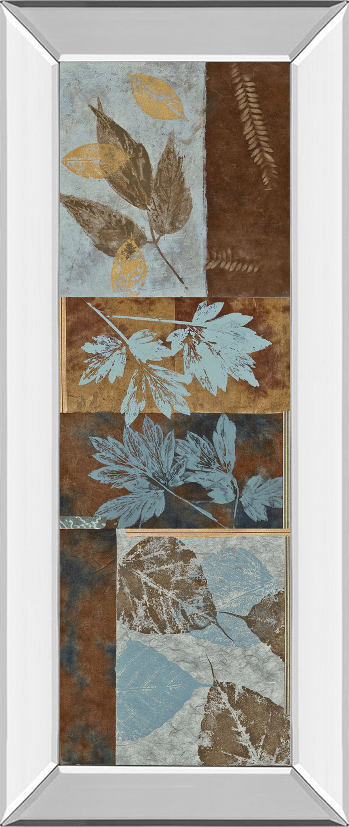 Fusion Panel Il By Jeni Lee - Mirror Framed Print Wall Art - Light Brown