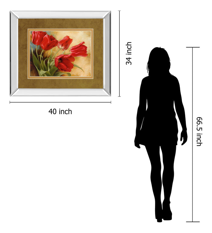 Garden In Hollard Il By Igor Levashou - Mirror Framed Print Wall Art - Light Brown