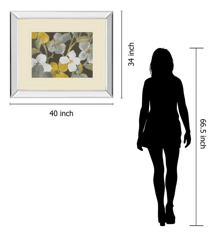 Garden Party In 1 By Lanie Loreth - Mirror Framed Print Wall Art - Beige