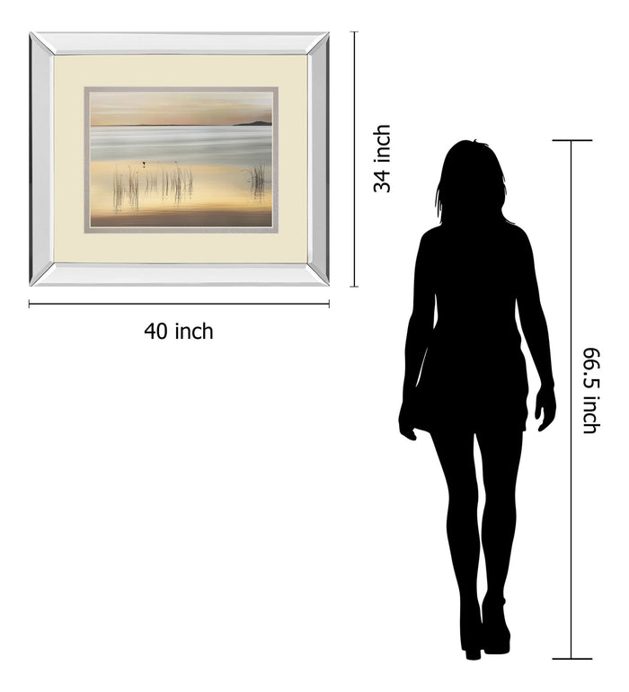 Golden By Marvin Pelkey - Mirror Framed Print Wall Art - Beige