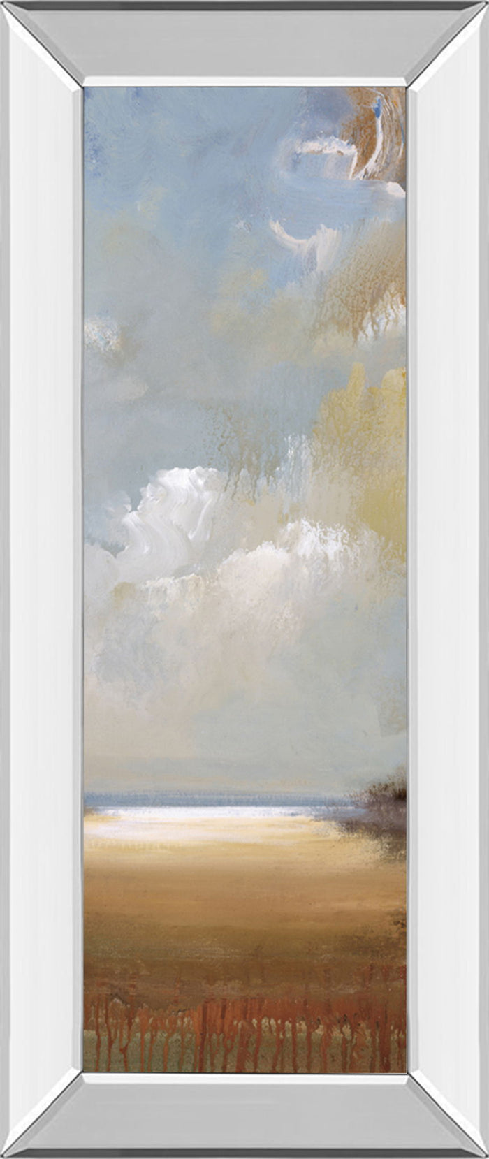 Haven By Cat Tesla - Mirror Framed Print Wall Art - Light Blue