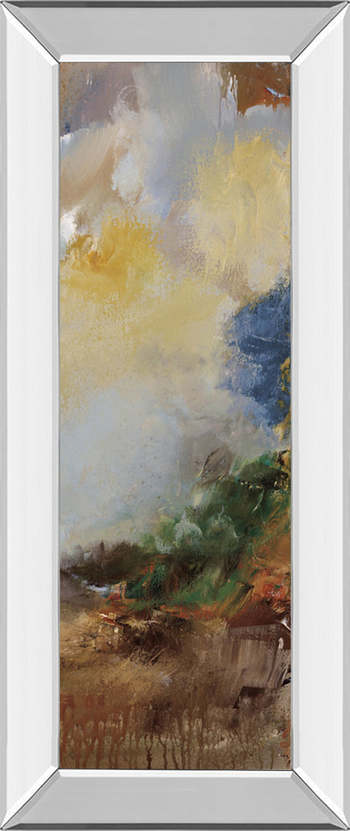 Haven By Cat Tesla - Mirror Framed Print Wall Art - Real Glass - Light Blue