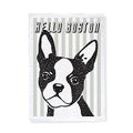 Hello Boston Terrier Tea Towel