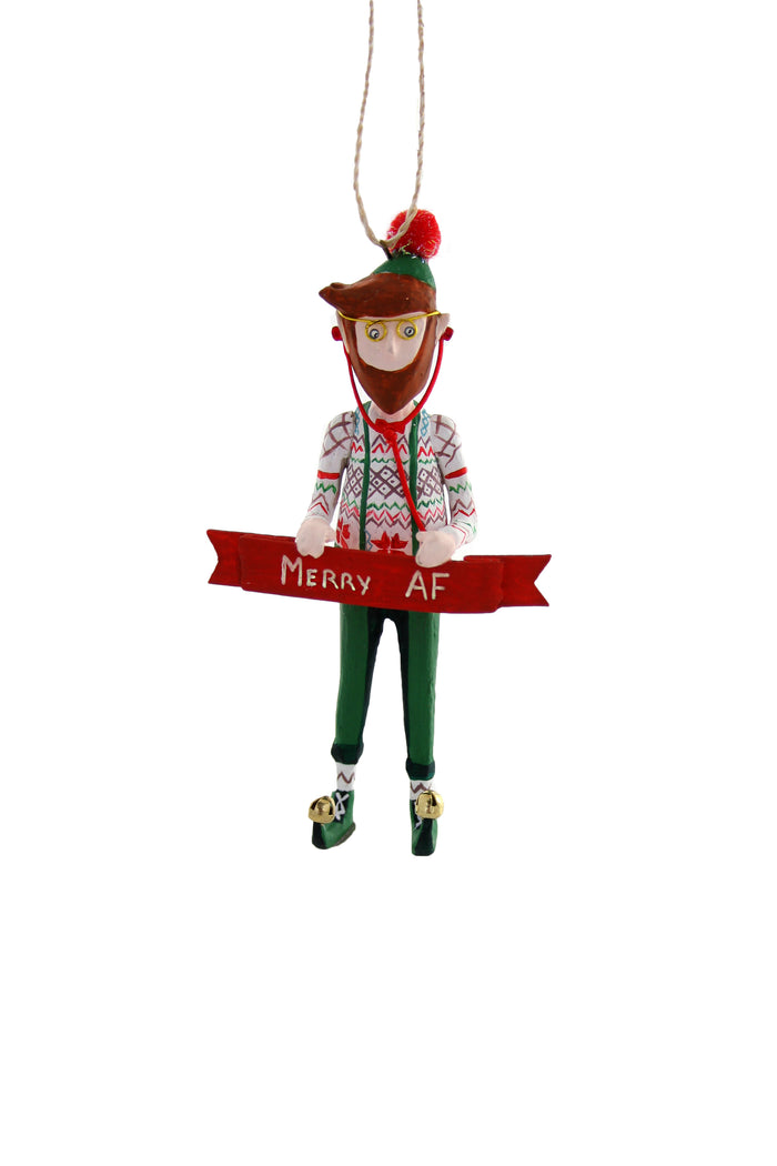 Hipster Xmas Ornament