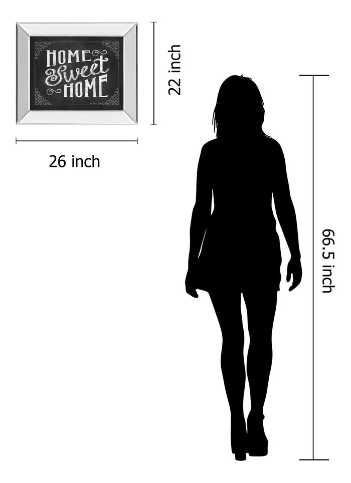 Home Sweet Home By Susan Ball - Mirror Framed Print Wall Art - Dark Gray