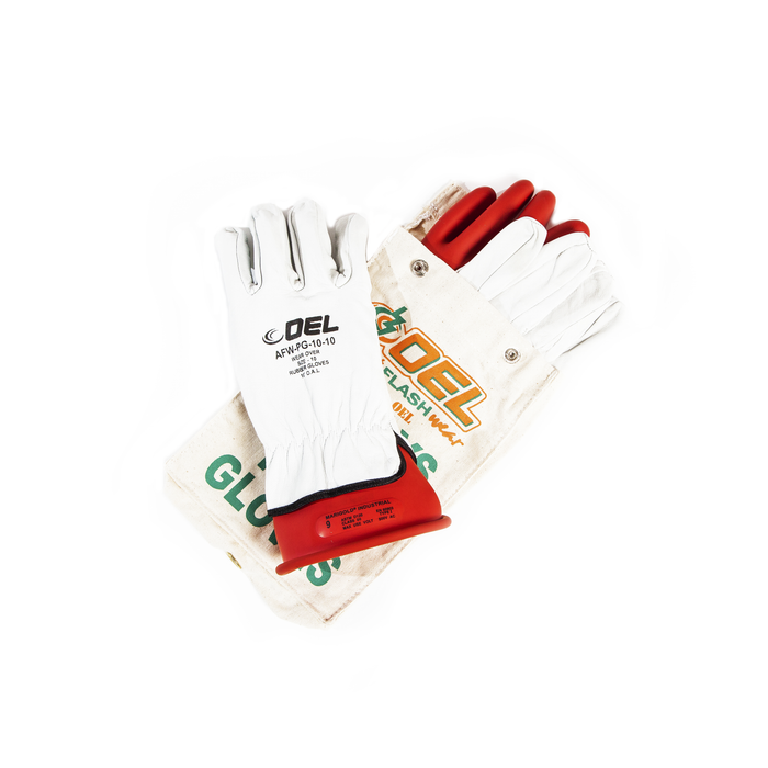 IRG0011 -(Black or Red) Class 00 (500 VOLTS) 11" Length Rubber Glove Kits