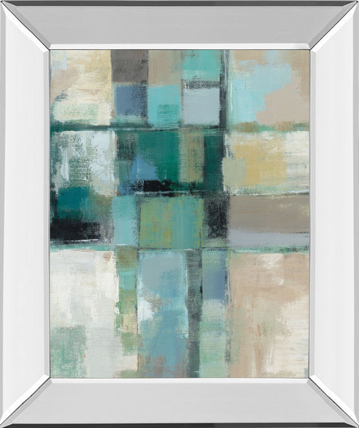 Island Hues Crop 2 By Sylvia Vassileva - Mirror Framed Print Wall Art - Blue