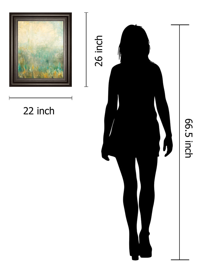 Jardin Vert By Pasion - Framed Print Wall Art - Beige