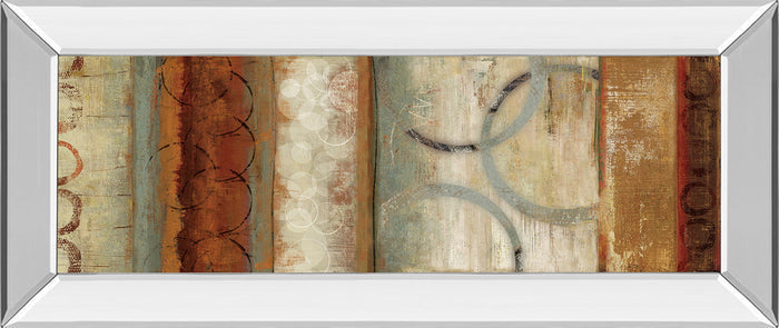 Juncture Il By Tom Reeves - Mirror Framed Print Wall Art - Light Brown