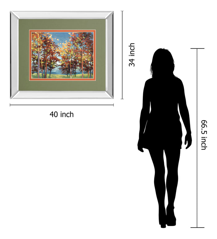 Kaleidoscope By Jmp Mirror - Framed Print Wall Art - Light Brown