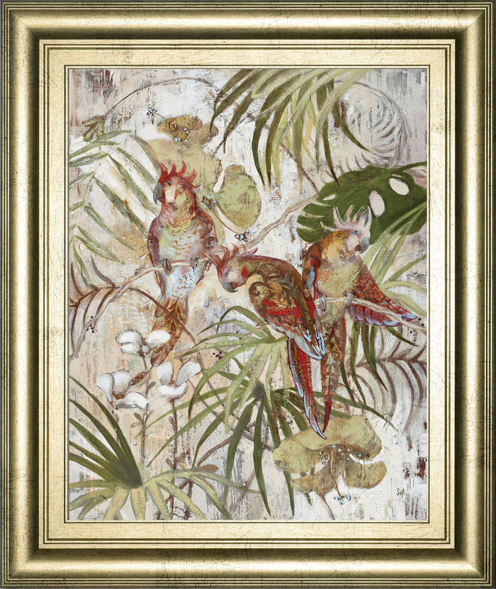 Let's Talk By Sofi Taylor - Framed Print Wall Art - Green