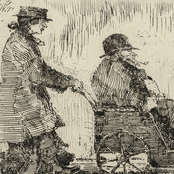 Jean-Emile LABOUREUR -L’Heureux Mendiant - London 1909 - detail