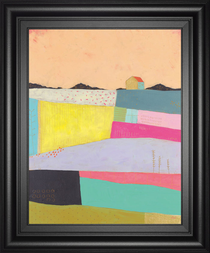 Live Colorfully-Applique By Joelle Wehkamp - Framed Print Wall Art - Yellow