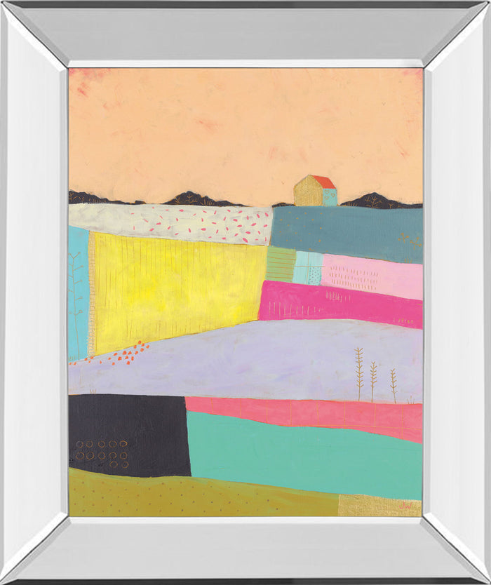 Live Colorfully-Applique By Joelle Wehkamp - Mirror Framed Print Wall Art - Yellow
