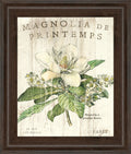 Magnolia De Printemps By Sue Schlabach - Framed Print Wall Art - Beige