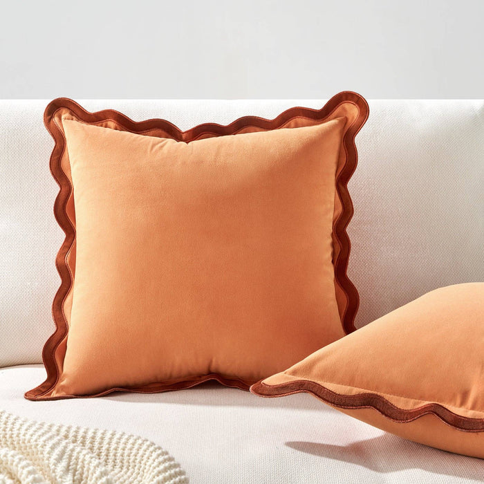 Maleku Pillow Covers (2-Pack) - Rust/Coral: 20x20 inch