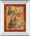 Memories Of Italy By Conrad Knutsen - Mirror Framed Print Wall Art - Light Brown