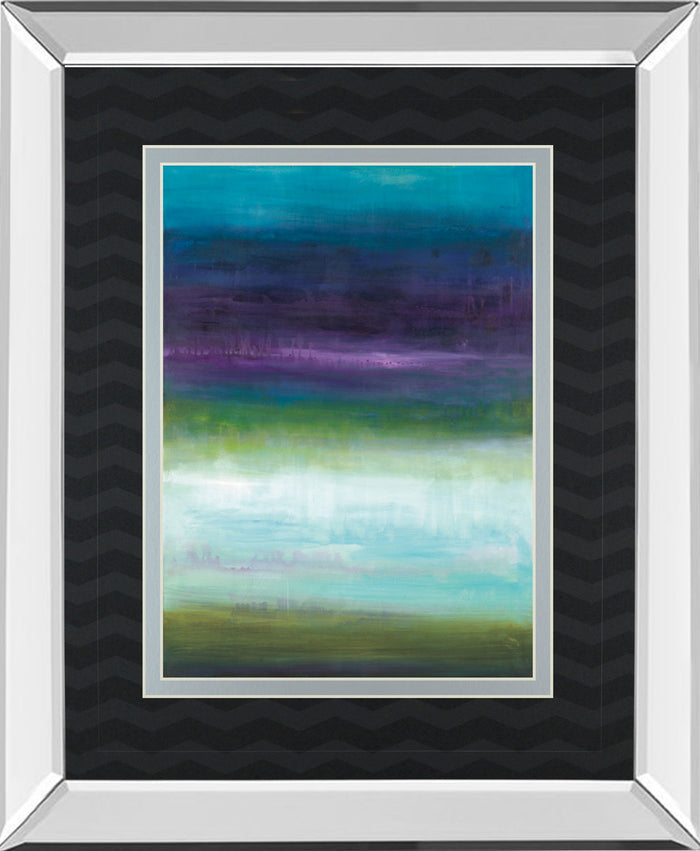 Midnight Mulberry By Wani Pasion - Mirror Framed Print Wall Art - Blue