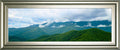 Misty Mountains Il By Kames Mcloughlin - Framed Print Wall Art - Blue