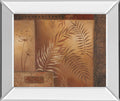 Modern Fern I By Vivian Flasch - Mirror Framed Print Wall Art - Light Brown