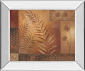 Modern Fern Il By Vivian Flasch - Mirror Framed Print Wall Art - Light Brown