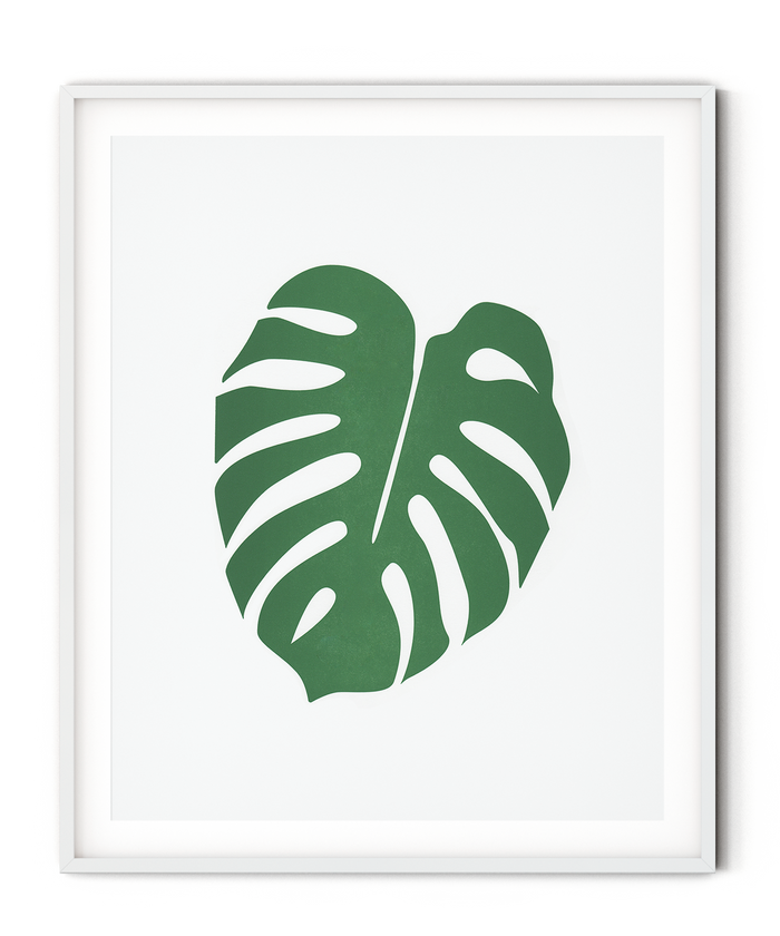 Monstera Letterpress Art Print