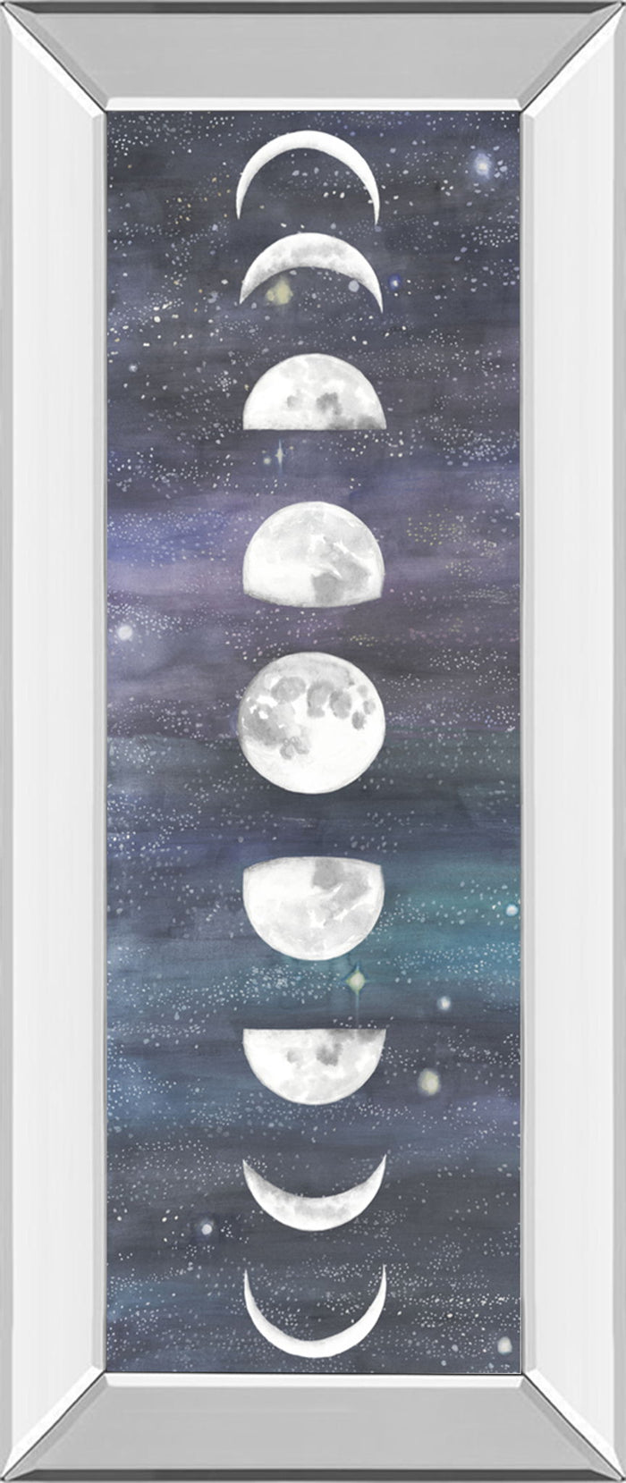 Moon Chart I By Naomi Mccavitt - Mirror Framed Print Wall Art - Dark Gray