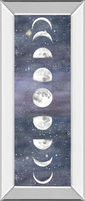 Moon Chart Il By Naomi Mccavitt - Mirror Framed Print Wall Art - Dark Gray