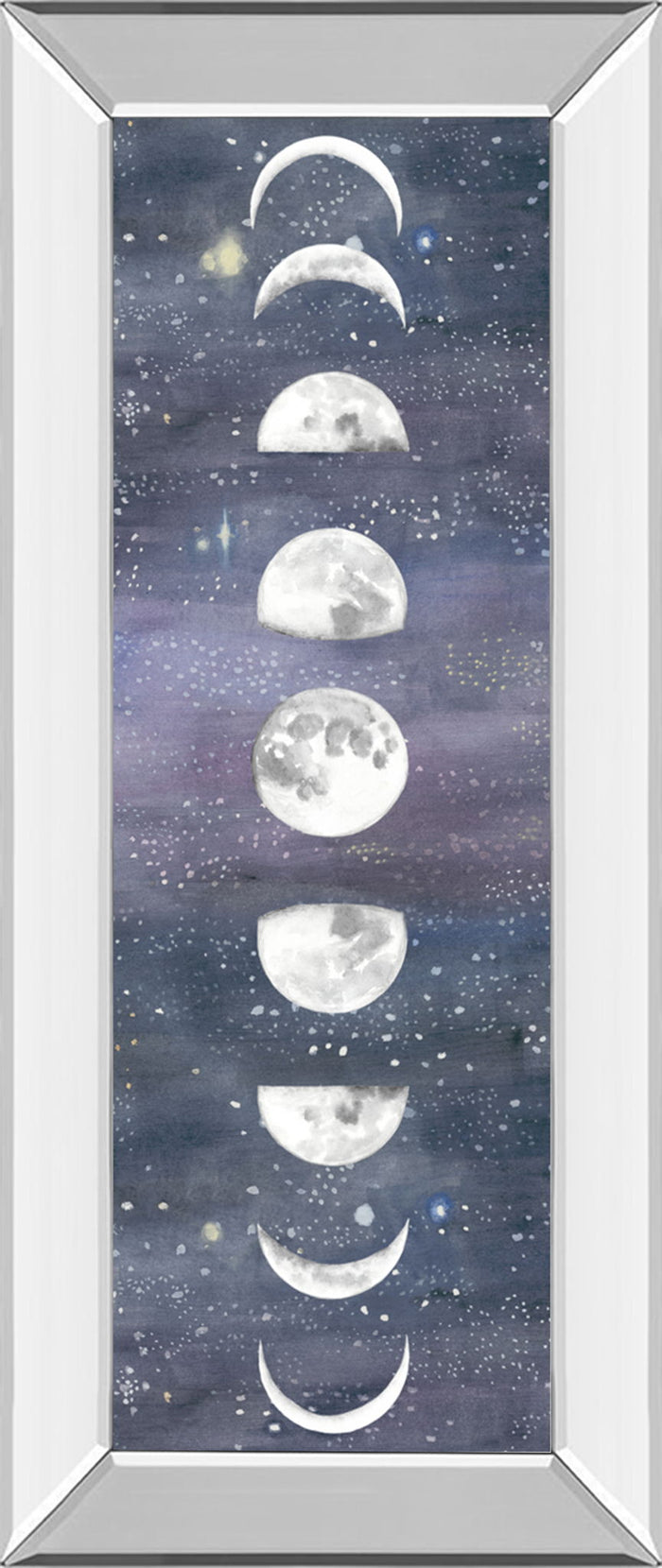 Moon Chart Il By Naomi Mccavitt - Mirror Framed Print Wall Art - Dark Gray