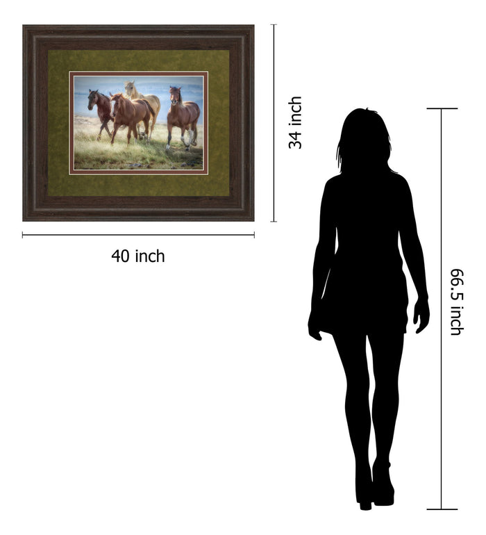 Morning Stroll By Wendy Caro - Framed Print Wall Art - Light Brown