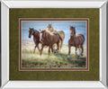 Morning Stroll By Wendy Caro - Mirror Framed Print Wall Art - Light Brown