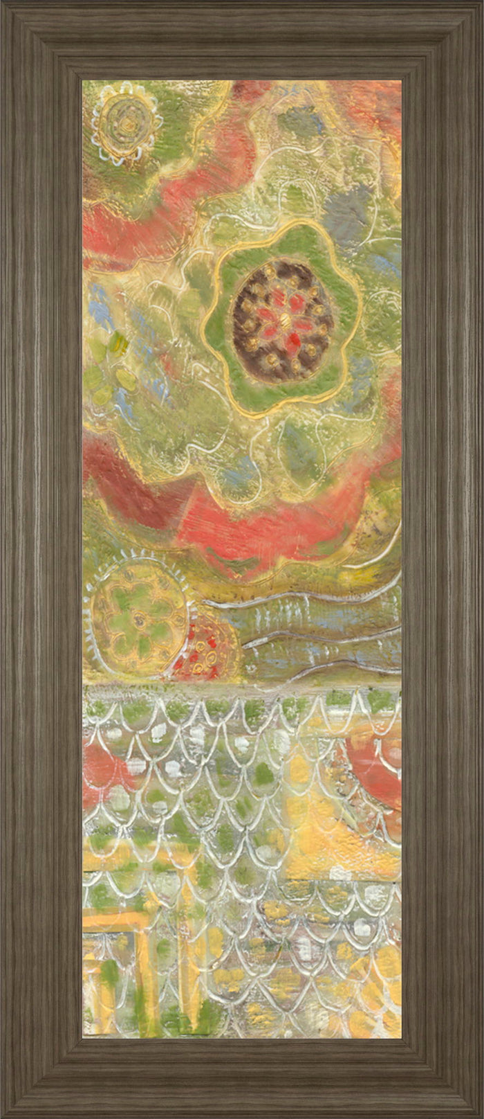 Moroccan Whimsy I By Karen Deans - Framed Print Wall Art - Green