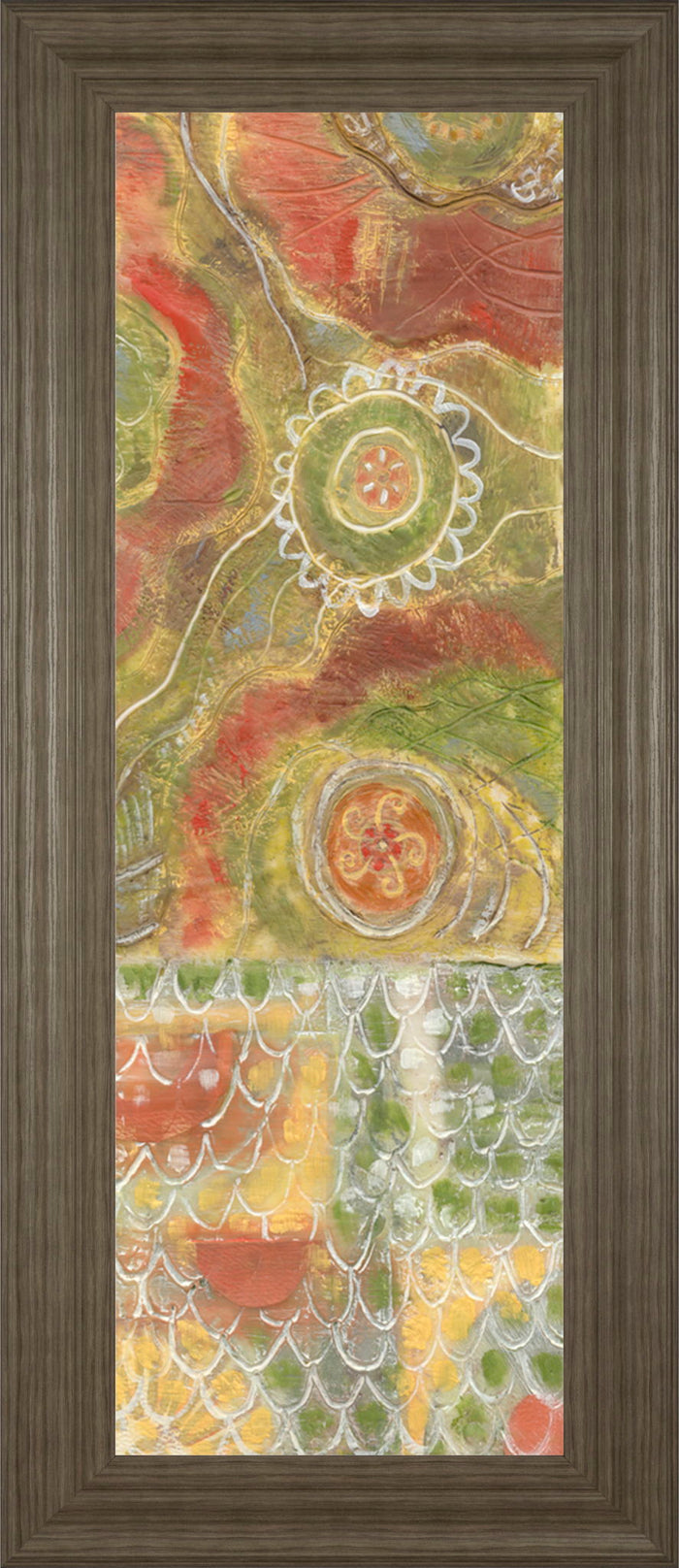 Moroccan Whimsy Il By Karen Deans - Framed Print Wall Art - Green