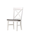 Mountain Retreat - Dining Chair With All-Wood Frame, X-Back, And Contrasting Seat - Dark Mocha & Antique White