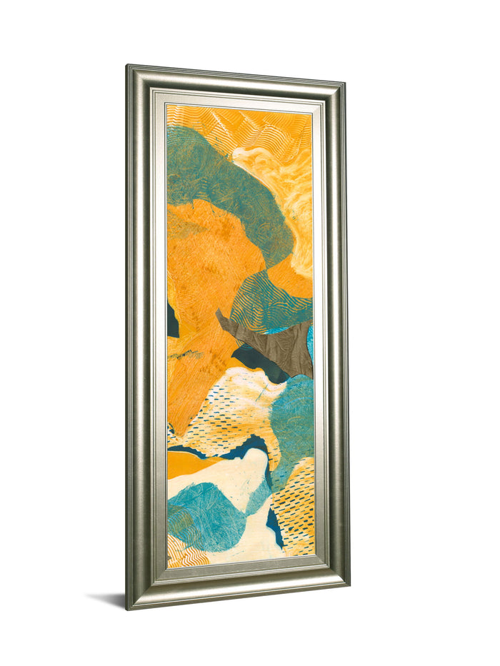 Mountain Shapes Il By Carolyn Roth - Framed Print Wall Art - Orange
