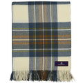 Muted Blue Stewart Merino Wool Throw - Nested
