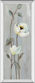 Neutral Branches I On Gray By Silvia Vassileva - Mirrored Frame Wall Art - Light Gray