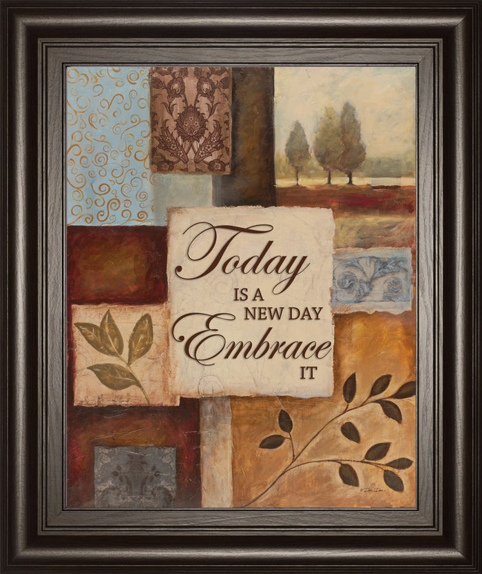 New Day By Dee Dee - Framed Print Wall Art - Light Brown