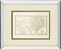 New Map Of The State Of Texas By Johnson And Wank - Mirror Framed Print Wall Art - Beige