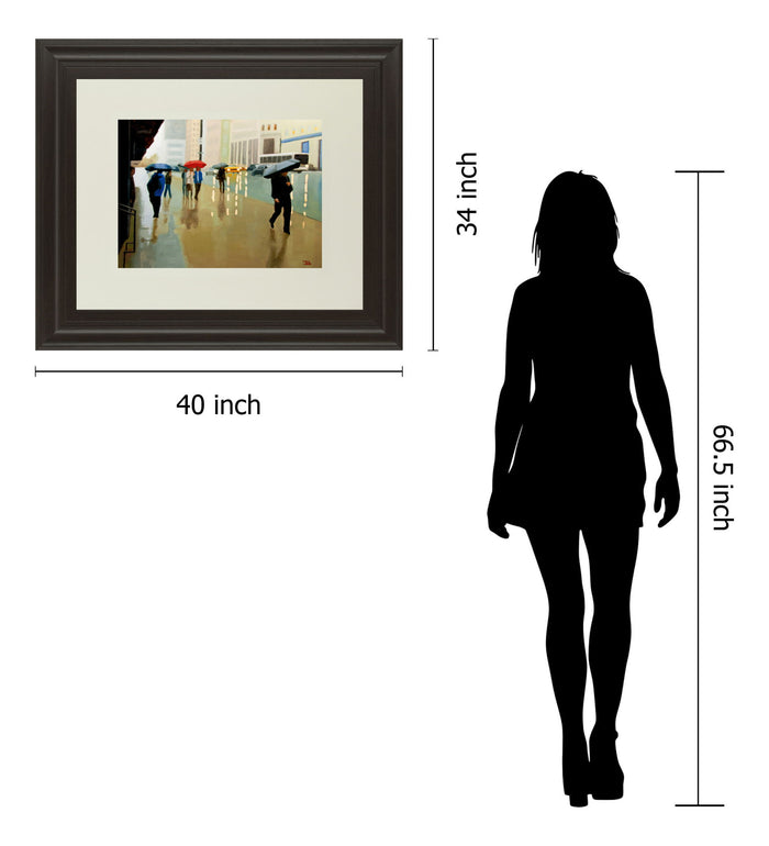 New York State Of Mind By Tate Hamilton - Framed Print Wall Art - Beige