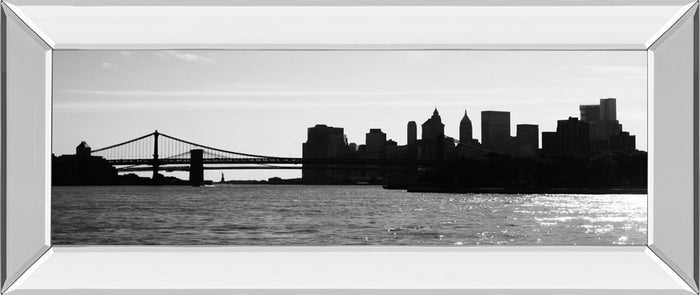 Ny Scenes I By Jeff Pica - Mirror Framed Print Wall Art - Dark Gray