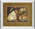 Oak Alley Morning Light By William Guion - Mirror Framed Print Wall Art - Light Brown