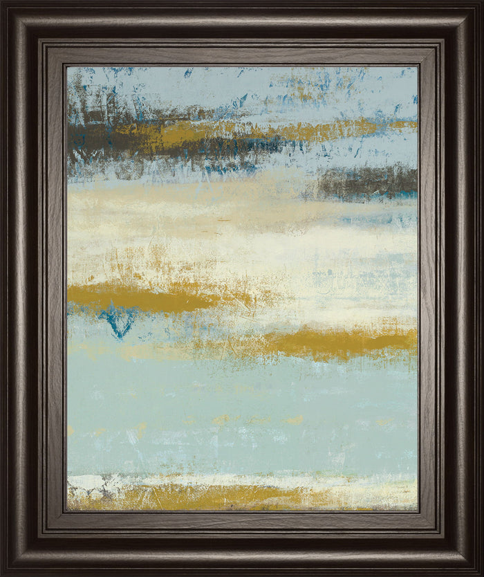 Ocean View By Vindedzis - Framed Print Wall Art - Light Blue