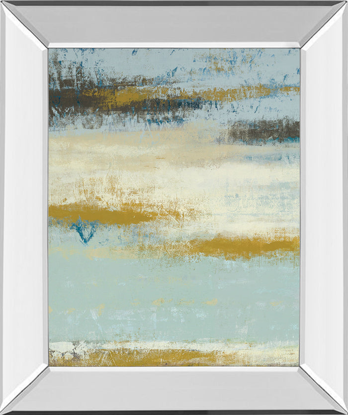 Ocean View By Vindedzis - Mirror Framed Print Wall Art - Light Blue