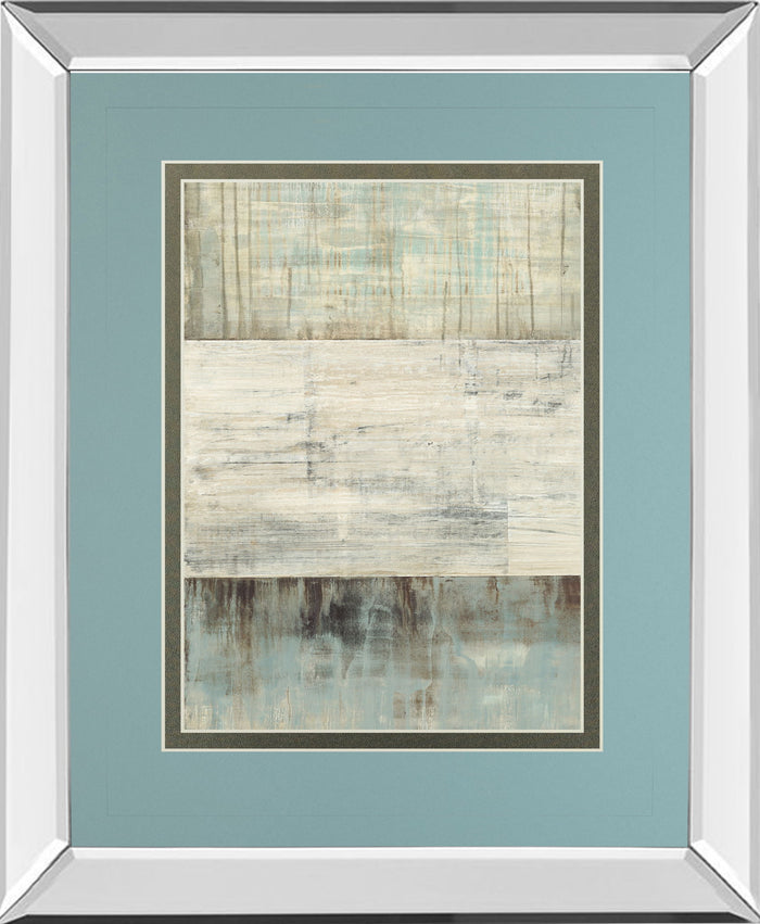 Of Fog & Snow By Heather Ross - Mirror Framed Print Wall Art - Light Blue
